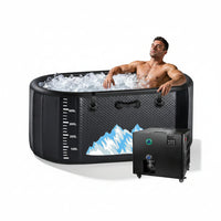Cold Plunge Tub Designed for Recovery, 248 Gallon Capacity, 1 HP Chiller, Water Treatment Kit