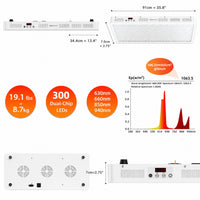 Red Light Therapy Panel Designed for Full Body Treatment, 4 Wavelengths, 300 LED Dual Chips, 466W Power