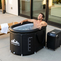 Cold Plunge Tub, 248 Gallon, 1 Horsepower, Heavy-Duty Ice Bath Tub for Athletes with Hot & Cold, Portable Inflatable Plunge Chiller with Water Treatment Kit, Immersion Therapy, Wifi (Black, 1 Set) — Lifestyle