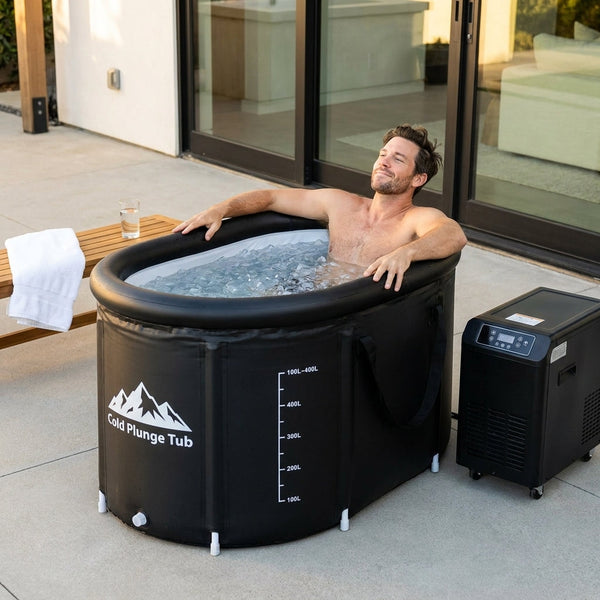 Cold Plunge Tub Designed for Recovery, 248 Gallon Capacity, 1 HP Chiller, Water Treatment Kit