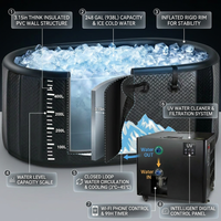 Cold Plunge Tub, 248 Gallon, 1 Horsepower, Heavy-Duty Ice Bath Tub for Athletes with Hot & Cold, Portable Inflatable Plunge Chiller with Water Treatment Kit, Immersion Therapy, Wifi (Black, 1 Set) — How It Works