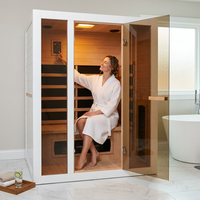 Infrared Sauna Designed for Home Wellness, 2 Person Capacity, 6 Carbon Heaters, Low EMF Hemlock Wood — Lifestyle